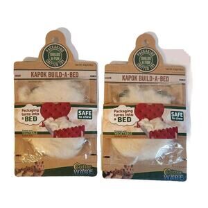Critter Ware Kapok Build A Bed Lot of 2 for Small Animals Hamsters Safe